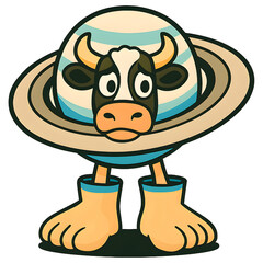 La Vaca Saturno Saturnita Italian Brainrot Meme Character