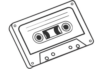 Obraz premium A vintage cassette tape for music recording