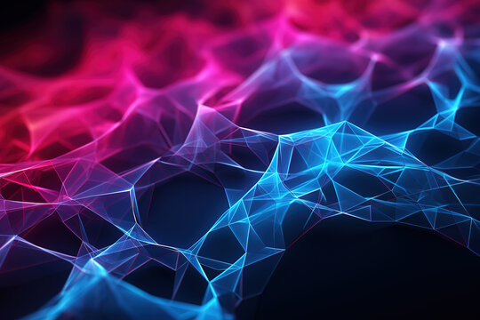 Abstract plexus design with elegant lines and nodes