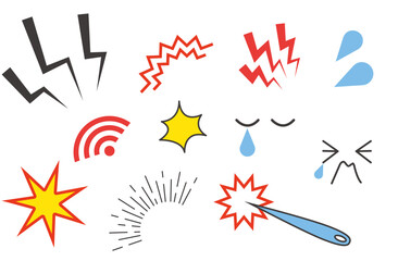 痛みの表現のイメージイラストセット