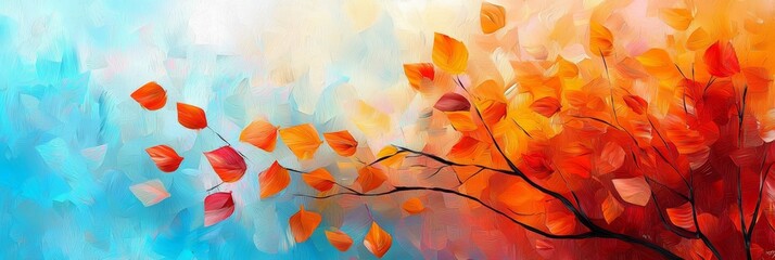 Captivating autumn scenery represented through a detailed background.