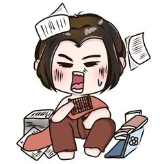 Cute Thai cartoon illustration