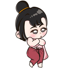 Cute Thai cartoon illustration