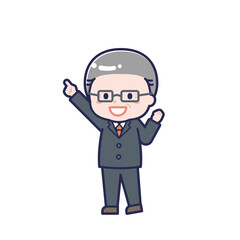 シニアの会社員／ななめ／男性 05