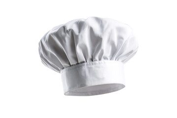 White chef hat isolated on transparent background