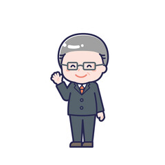 シニアの会社員／ななめ／男性 10