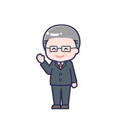 シニアの会社員／ななめ／男性 17