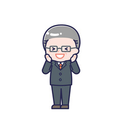 シニアの会社員／ななめ／男性 21