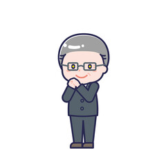 シニアの会社員／ななめ／男性 22