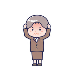 シニアの会社員／ななめ／女性 27