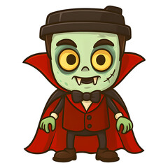 Vampire Cappuccino Assassino Halloween Spooky Season Italian Brainrot Meme Character