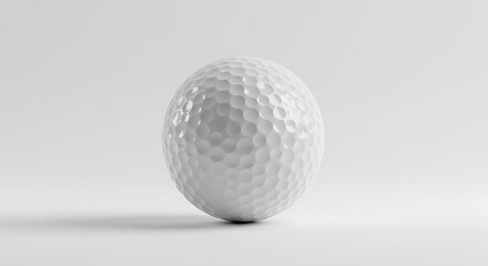 Golf Ball: Minimalist White Sphere, Clean Design