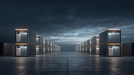 server room with a white background