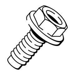 A hand drawn style icon depicting engine bolt
