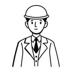 A drawing style icon showing civil engineer
