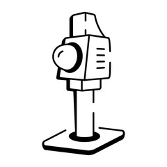 A doodle style icon showing lidar scanner
