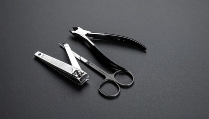 Close-up of nail clippers and scissors
