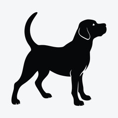 Beagle Silhouette Energetic Dog Vector Illustration for Pet Care Branding