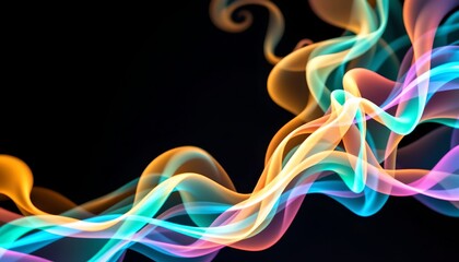an intriguing view of abstract smoke or perhaps a digital art illustration. the main elements are wispy, swirling shapes that suggest motion and fluidity