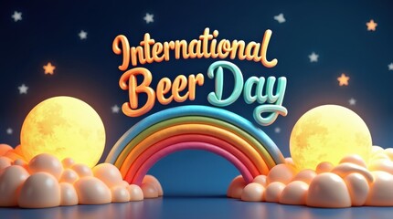 Celebrate international beer day with colorful decorations and festive atmosphere at home or bars
