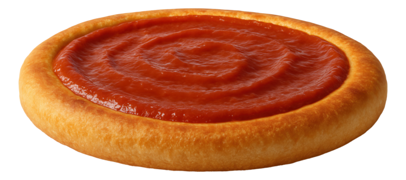 Oval ceramic dish of dark, rich adjika with noticeable chunks of tomato and herbs placed on a woven mat