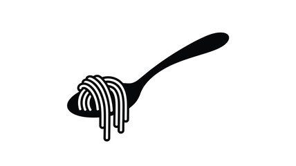 Spoonful of Spaghetti Pasta Illustration