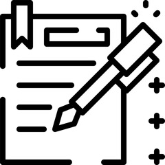  Modern Rounded Outline Memo Icon – Minimal Note Page Symbol for Planning, Journals, Reminders, and Task Apps