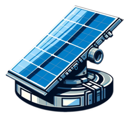 solar panels on white background