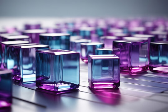 Gorgious Geometric shapes neon lights wallpaper