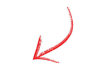 Hand drawn red Sharp upward arrow icon sketch style