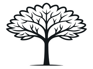 vector tree silhouette isolated