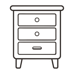 chest of drawers isolated
