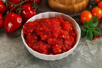 Fresh tomato puree pasta sauce