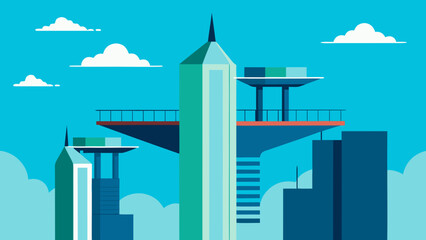 Fototapeta premium vector illustration of city skyline
