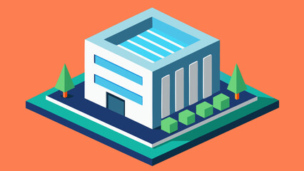 vector illustration of a modern building