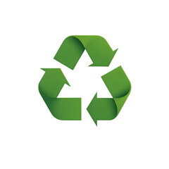 Obraz premium Recycling symbol, green, graphic design, nature background. Potential use educational material