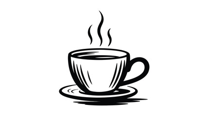 Hot Coffee Cup Illustration