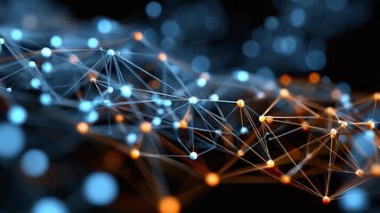 Digital Network Connectivity: Capturing the essence of interconnectedness through an abstract image of a network, representing the dynamic flow of data and communication in the digital world. - Powered by Adobe