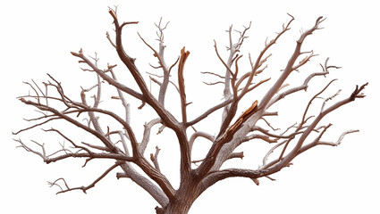 dead tree on white background