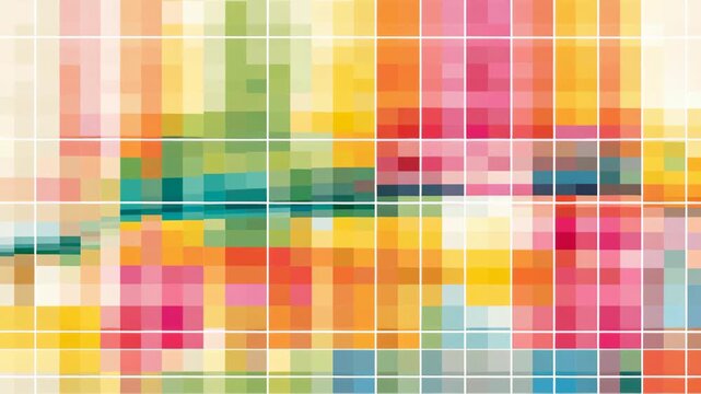 Digital procurement abstract pattern with vibrant pixel grid and square layout creating modern dynamic background design for visual effect