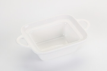 White ceramic empty bowl dishware