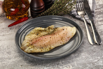Baked tilapia fish with spices
