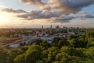 Miasto Łódź- widok na Białą Fabrykę. Polska © Tomasz Warszewski