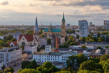 Miasto Łódź- widok na Białą Fabrykę. Polska © Tomasz Warszewski