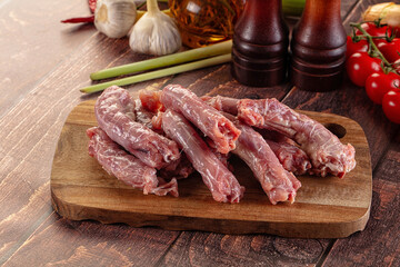 Raw chicken neck for cooking