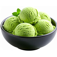 scoop of matcha ice cream png