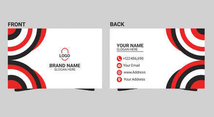 Business Card Design: Showcasing a sleek and modern business card design. This versatile template is ideal for professional branding, offering a clean aesthetic for a strong first impression.