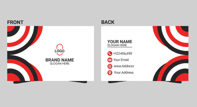 Business Card Design: Showcasing a sleek and modern business card design. This versatile template is ideal for professional branding, offering a clean aesthetic for a strong first impression.