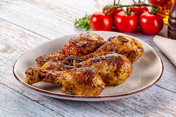 Baked chicken drumsticks with spices