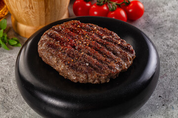 Hot Grilled beef burger cutlet